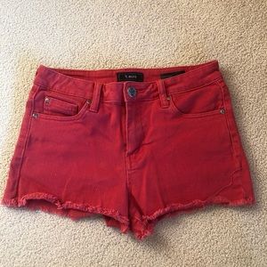 STS Blue raw hem denim shorts